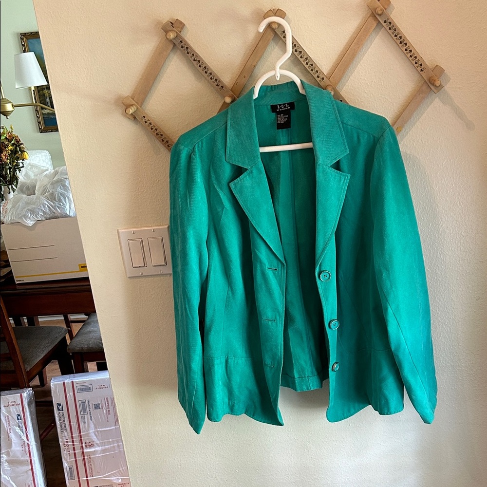 Vibrant Green Women's Blazer, career staple